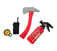 ORFOFE Ensemble de Jeu de Rôle de Pompier pour Garçon et Filles Kit de Démarrage 4 Pièces avec Mini Extincteur Factice Accessoires de Lutte L’Incendie Éducatif pour Couleur Aléatoire