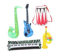 ORFOFE Ensemble D'instruments De Musique Gonflable Enfant Jouets Ballons Accessoires De Fête Gonflables Décorations De Fête Accessoires De Guitare Couleur Aléatoire
