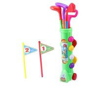 ORFOFE Ensemble Golf Jouets Éducatifs pour Garçon et Filles, 2 Sets Verts, Plastique Léger, Jeu Sportif Intérieur et Extérieur, Développement Moteur et Mental, Activité Parent-garçon