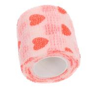 ORFOFE Enveloppement Auto-adhésif pour Animaux de Compagnie pour Chien Cheval Bande Adhésive pour Petits Animaux Soins des Pattes Motif d'amour Adorable Rouge