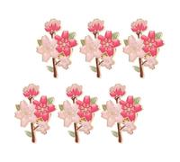 ORFOFE Épingle à Fleur de Revers en Alliage de Zinc la Décoloration, Épingle Cerise de Fleur de Cerisier pour Tenue Quotidienne et Banquet, Lot de 8 Pièces