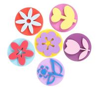 ORFOFE Éponges à Peindre Motifs Floraux pour Garçon et Filles Lot de 6 Eva Facile à Entretenir Favorise Imagination pour Ateliers Créatifs Écoles et Maison