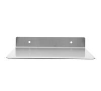 ORFOFE Étagère Flottante Murale Solution de Rangement Moderne et Gain de Place en Acier Inoxydable Argenté L-Shape Installation Facile pour Bouteilles D'épices et Plantes Cuisine