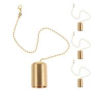 ORFOFE Éteignoir à Bougie en Laiton Doré Vintage, Petit Modèle, Lot de 6 Pièces, Accessoire pour Bougies, Cloche D'extinction Anti-fumée, Outil Sécurisé pour Maison et Décoration