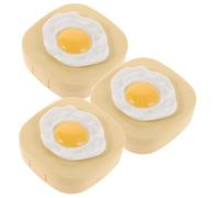 ORFOFE Étui à Lentilles de Contact 3 Pièces 3D Portable Mignon D’œuf Applicateur Intégré et Miroir, Kit de Voyage Pratique pour Usage Quotidien et Activités en Extérieur