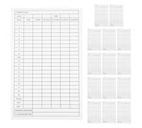 ORFOFE Feuilles de Suivi des Scores de Golf 15 Pcs Carnet de Score Blanc 9,8 X 15,2 Cm en Papier Couché Mini Jeu de Cartes pour Enregistrement Précis et Fiche Statistique Accessoire