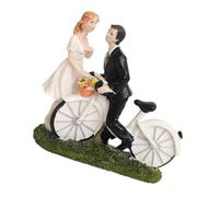 ORFOFE Figurine de Gâteau Mariage en Résine Poupée de Couple Compacte pour Décoration Délicate de Gâteau Décoration de Table et Fournitures de Mariage Mariés