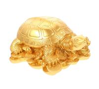 ORFOFE Figurine Décorative de Tortue en Résine Synthétique Dorée, Symbole de Prospérité et D'attraction de Richesse, pour Bureau ou Salle à Manger