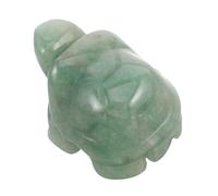 ORFOFE Figurine Tortue Miniature Jade Vert Aventurine Sculpture Cristal Décor Protecteur et pour Bureau et Étagère