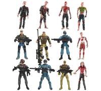 ORFOFE Figurines de Soldats Articulées en Plastique 10Cm Modèles Militaires pour Enfants Collection Et Jeux De Rôle avec Zombies Et Mercenaires