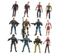 ORFOFE Figurines Soldats Militaires Plastique Flexible Garçon Fille Zombies et Mercenaires Modèles Articulés Sécurisés pour Jeux Rôle