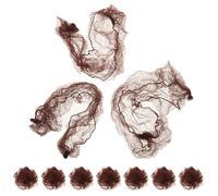 ORFOFE Filets à Chignon Invisibles Marron pour Infirmières et Danseuses, 10 Pièces en Polyester Bords Élastiques Haute Élasticité, Design Simple et Élégant pour Occasions Formelles