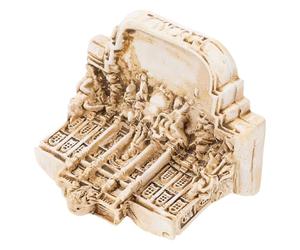 ORFOFE Fontaine de Trevi Miniature en Résine Modèle, Décor Rome | Manteau, Finition Rétro Soignée, Aspect Pierre Sculptée, Pièce Compacte pour Table, Photo ou Aquarium
