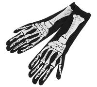 ORFOFE Gants Halloween Squelette Longs Cosplay avec Motifs Dos Accessoires Effrayants pour Fêtes et Événements Cosplay