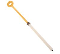ORFOFE Gratte-dos Télescopique Jaune Double Face en Plastique Doux, Masseur Dorsal Portable à Manche Long Réglable, Outil de Massage du Dos Ergonomique Antidérapant pour Adultes