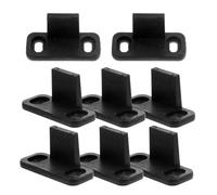 ORFOFE Guide de Plancher pour Portes Coulissantes 8 Pièces en Abs Stoppeur en L Anti-balancement Kit de Quincaillerie pour Portes de Grange Armoires Coulissement Fluide Installation