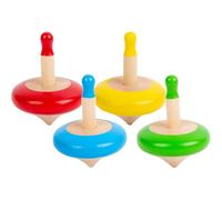 ORFOFE Gyroscopes en Bois pour Garçon et Filles Lot de 4 Jouets Ludiques Portatifs Jouets Éducatifs pour Intérieur et Extérieur