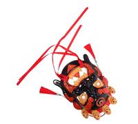 ORFOFE Hand-carved Tibetan Opera Mask Lightweight Painted Ethnic Tribal Mask For Temple Party Decoration And Masquerade Role Play