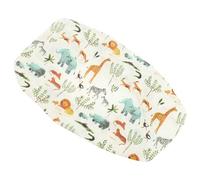 ORFOFE Housse de Matelas à Élastique Lavable avec Motif Forêt Né Coton Respirant Compatible Plupart des Tables à Réutilisable et Confortable