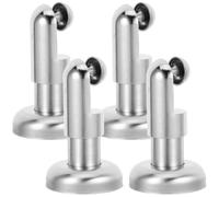 ORFOFE Installation de cloison de salle de bain en acier inoxydable, 4 pièces, support de cloison de toilette argent, 6 cm, pour public sanitary room