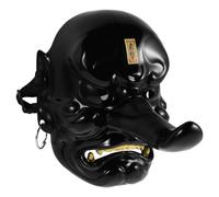 ORFOFE Japonerie Traditionnel Tengu Noir 1 Pièce, Accessoire Cosplay Samouraï et Théâtre, de Costume Ninja pour Adultes, Décoration Murale et Bal Masqué