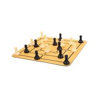 ORFOFE Jeu de Société Portable Nine Mens Morris Ensemble Plateau Traditionnel et Transportable Divertissement Familial Animation de Soirée et Conviviaux
