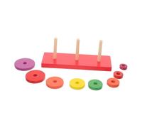 ORFOFE Jeu Éducatif Bois Tour Empilable Colorée pour Garçon Fille Tour de Hanoï Développement Motricité et Déveil pour Filles et Garçons