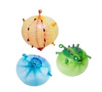 ORFOFE Jouets à Presser en TPR pour Garçon et Filles 3pcs, Balles Gonflables d'animaux Dinosaure, de Décompression Créatif pour Fête et Décoration Couleur Aléatoire Plusieurs Styles