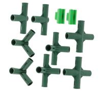 ORFOFE Kit de Connecteurs Plastique pour Adaptateurs Robustes pour Tubes de Supports Stables pour Jardinage et Agriculture Polyvalent avec Pinces de Film Résistance Au Vent et Pluie