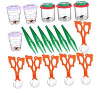 ORFOFE Kit Explorateur Nature Garçon Fille avec Boîte Loupe et Outils Attraper Insectes Set Observation Télescopique Pinces et Échantillons Simulés pour Découverte Plein Air