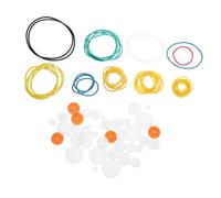 ORFOFE Kit Poulies et Courroies Caoutchouc pour Modélisme avec Bande de Transmission Résistante Bruit Accessoires Polyvalents pour Projets DIY