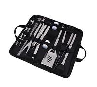 ORFOFE Kit Ustensiles De Barbecue Acier Inoxydable pour Usage Extérieur Comprenant Fourchette Couteau Brosse Et Pelle Pratique pour Barbecue Maison