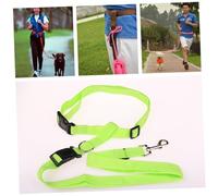 ORFOFE Laisse Ceinture Ajustable pour Chien Résistante Nylon Promenade sans Utilisation des Mains pour Course Randonnée et Marche Confortable et Vert