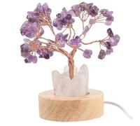 ORFOFE Lampe De Nuit Arbre Améthyste Veilleuse Décorative Compacte Pour Chambre Lampe De Chevet Cristal Ambiance Unique Et Chaleureuse