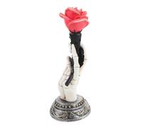 ORFOFE Lampe LED Gothique Rose Squelette avec Main Tenant Une Rose Décoration Lumineuse Ambiante Résine pour Halloween et Saint-Valentin Élément Central Romantique et Sombre pour Chambre