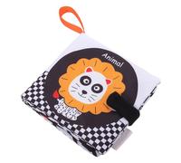 ORFOFE Livre en Tissu Doux pour Bébé en Peau de Pêche Noir, Jouet D'éveil Éducatif Promoteur du Développement Cérébral et Système Nerveux, pour Tout-petits