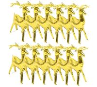 ORFOFE Lot de 10 Ballons en Aluminium Doré de Cerf 815 X 50 CM Décorations de Noël Festives Ballons de Fête Réutilisables pour Décoration D’Intérieur et Événements Festifs