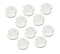 ORFOFE Lot de 10 Caches Prises Électriques en Abs Blanc Adhésif Fort pour Prises Françaises, Protection Sécurité Garçon et Filles les Chocs Électriques