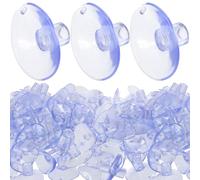 ORFOFE Lot de 100 Ventouses Transparentes 35 MM pour Support de Mât de Drapeau Fixation Stable et Adhérence Forte Adaptées aux Bureaux Magasins et Bibliothèques Accessoires pour