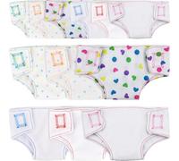 ORFOFE Lot de 12 Couches et sous-Vêtements en Coton Tricoté pour Poupées 18 Pouces Lavables et Réutilisables Accessoires Colorés Adaptés aux Jeux D’Imitation et Présents D’Anniversaire