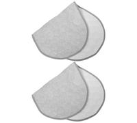 ORFOFE Lot de 2 Alèses pour Matelas de Change Bébé Réutilisables Imperméables en Coton Gris Ovale, Tapis de Voyage Portable et Lavable, Protection Absorbante pour Nouveau-né et