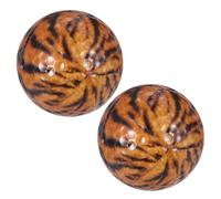 ORFOFE Lot de 2 Balles de Golf à Motif Tigre à 2 Couches, Caoutchouc Souple, Portée Longue, Légères, pour Débutants et Entraînement au Golf, Balles d'exercice Résistantes Style Aléatoire
