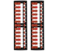 ORFOFE Lot de 2 Bouliers Éducatifs en Plastique 13 Colonnes 5 Perles Marron Boulier Arithmétique pour Garçon et Filles Outil de Calcul Scolaire pour Maternelle et Apprentissage du