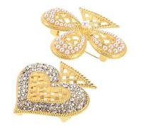 ORFOFE Lot de 2 Broches Épingles à Vêtements Fleurs de Prunier Artificielles Ornées de Cristaux Légères et Confortables Accessoires Décoratifs pour Vestes Paquet et Chemises Broches