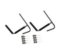 ORFOFE Lot de 2 Crochets Muraux Robustes en Métal pour Kayak et Planche de Surf Support Mural Noir pour Rangement Intérieur et Extérieur Étagère de Rangement Suspendue Multifonctionnelle