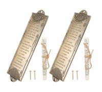ORFOFE Lot de 2 Mezouzas Religieuses en Métal Rétro 132Mm pour Poteau de Portail Parchemin Sacré Ornement de Bénédiction de Porte D’Entrée Décoration Intérieure et Extérieure Présent