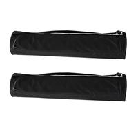 ORFOFE Lot de 2 Paquet de Transport pour Tapis de Yoga en Tissu Oxford Noir Bandoulière Réglable Housse Compacte et Résistante pour Fitness Sport en Extérieur Paquet Fourre-Tout