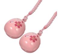 ORFOFE Lot de 2 Pendentifs Cloche Fleur de Cerisier Japonais Amulettes Légères de Fleurs Accessoires Suspendus pour Téléphone Portable Porte-Clés et Décorations Cordons Pratiques