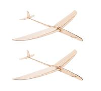 ORFOFE Lot de 2 Planeurs Avion en Bois Massif à Peindre Kit d'avion Soi-Même Modèle Volant Longue Portée pour Loisirs Extérieurs et Activités Créatives Garçon et Filles
