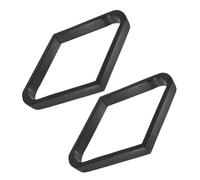 ORFOFE Lot de 2 Râteliers à Boules en Bois Massif Noir Forme Diamant pour Billard Américain 9 Boules Accessoires Solides pour Salle de Billard Fêtes et Loisirs